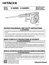 Hitachi H60MRV - 20 lb Demolition Hammer Manual de usuario