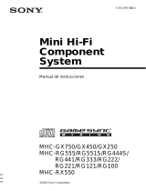 Sony MHC-RG333 Instrucciones de operación