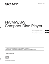 Sony CDX-GT25 Manual de usuario