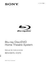 Sony BDV-E870 El manual del propietario