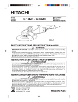 Hitachi G18SCY - Power Tools User Vibration Protection Grinder Manual de usuario
