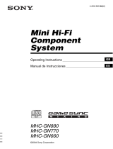 Sony MHC-GN770 Manual de usuario