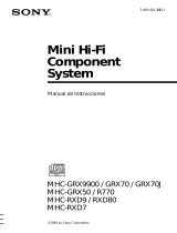 Sony MHC-RXD80 Instrucciones de operación