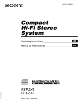 Sony FST-ZX8 Instrucciones de operación