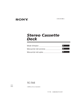 Sony TC-TX5 Instrucciones de operación
