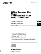 Sony CDX-R3000 Manual de usuario