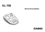 Casio KL-750 Manual de usuario