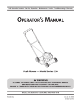 MTD 020 Series Manual de usuario