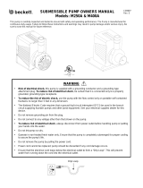Beckett Water Gardening Submersible Pump M250A Manual de usuario