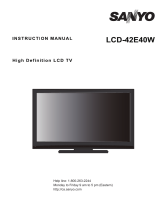 Sanyo LCD42E40W Manual de usuario