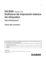 Casio PC Label Printer FA-B30 Versión 1.02 Software de impresión básica de etiquetas para Windows®