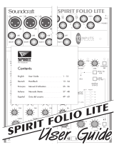SoundCraft SPIRIT FOLIO LITE El manual del propietario