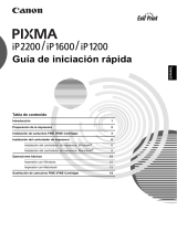 Canon PIXMA iP1600 Guía de inicio rápido