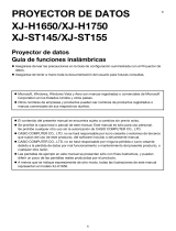 Casio XJ-H1600, XJ-H1650, XJ-H1700, XJ-H1750, XJ-ST145, XJ-ST155 XJ-H1650/H1750/ST145/ST155 Guía de funciones Wireless