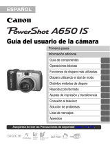 Canon Powershot A650 IS Guía del usuario