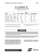 ESAB R-72 Series “B" Cylinder Regulators Manual de usuario
