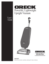 Oreck Axis Upright Bagged Vacuum Cleaner Manual de usuario