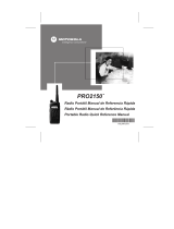 Motorola PRO2150 Quick Reference Manual