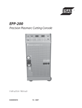 ESAB EPP-200 Precision Plasmarc Cutting Console Manual de usuario