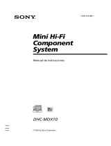 Sony DHC-MDX10 Manual de usuario