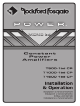 Rockford Fosgate T2500-1bd CP Manual de usuario