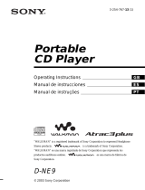 Sony Walkman Atrac3plus D-NE9 Manual de usuario