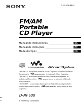 Sony Walkman D-NF600 Instrucciones de operación