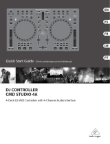 Behringer DJ CONTROLLER CMD STUDIO 4A Guía de inicio rápido