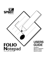 Spirit FOLIO NOTEPAD Manual de usuario