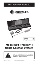 Greenlee 501 Tracker II Cable Locator System Manual de usuario