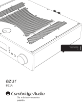 Cambridge Audio AZUR 851A Manual de usuario