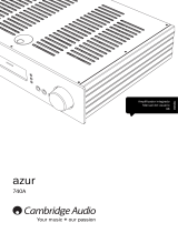 Cambridge Audio Azur 740A Manual de usuario