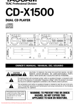 Tascam CD-X1500 El manual del propietario