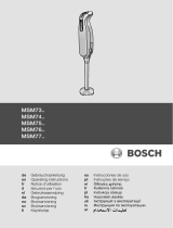 Bosch MSM7700/01 El manual del propietario