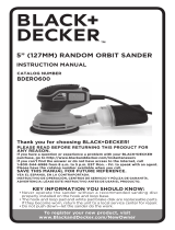 BLACK+DECKER Black + Decker BDERO600 2.4A Corded Single Speed Random Orbital Sander El manual del propietario