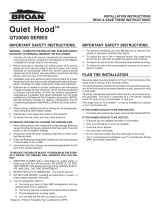 NuTone QT20000 Important Safety Instructions Manual