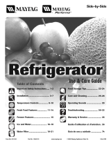 Maytag MCD2257HEW - 22 cu. Ft. Refrigerator Guía del usuario