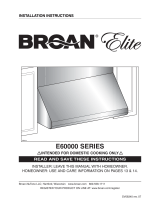 Broan Elite E60000 Series Guía de instalación