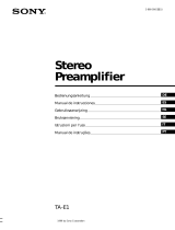 Sony TA-E1 El manual del propietario