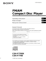 Sony CDX-F7700 Manual de usuario