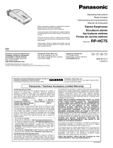 Panasonic RP-HC75-S Instrucciones de operación