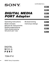Sony DIGITAL MEDIA PORT TDM-iP10 El manual del propietario