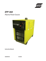 ESAB EPP-360 Plasma Power Source Manual de usuario