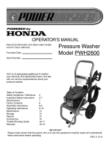 PowerWasher PWH2600 Manual de usuario