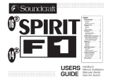 SoundCraft SPIRIT F1 El manual del propietario