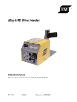 ESAB Mig 4HD Wire Feeder Manual de usuario