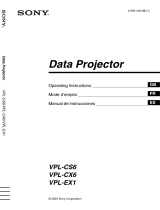 Sony VPL-CX6 Manual de usuario