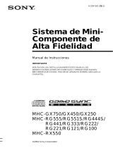 Sony MHC-RG551S Instrucciones de operación