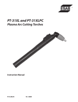 ESAB PT-31XL and PT-31XLPC Plasma Arc Cutting Torches Manual de usuario