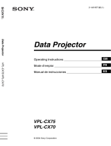 Sony VPL-CX70 Manual de usuario